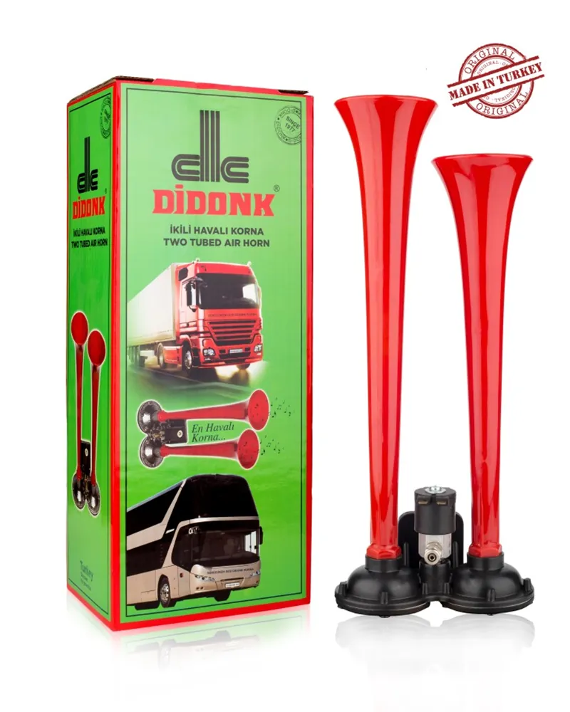 DİDONK İKİLİ DÜZ SESLİ HAVALI KORNA 24V