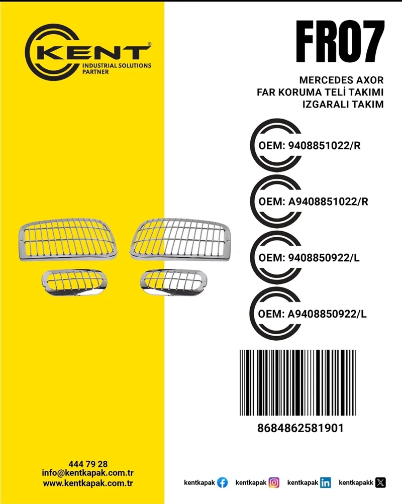 KENT MERCEDES AXOR FAR + SİS TELİ TAKIMI