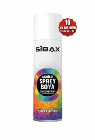 SİBAX 250 ML AKRİLİK SPREY BOYA PARLAK SİYAH(RAL9005)