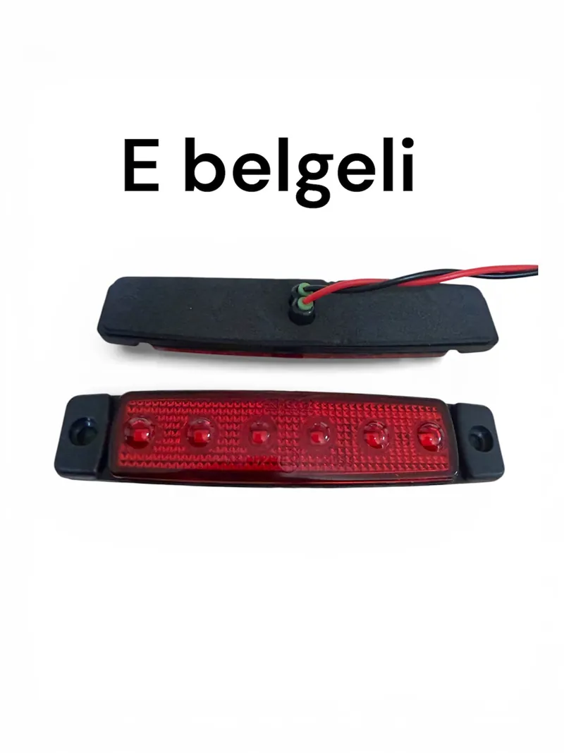 DEMMON 6 LEDLİ PARMAK LAMBA KIRMIZI CAMLI KIRMIZI LEDLİ NGO KUTULU (E BELGELİ)