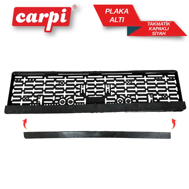 CARPİ PLAKA ALTI TAKMATİK KAPALI SİYAH 2 PARÇA