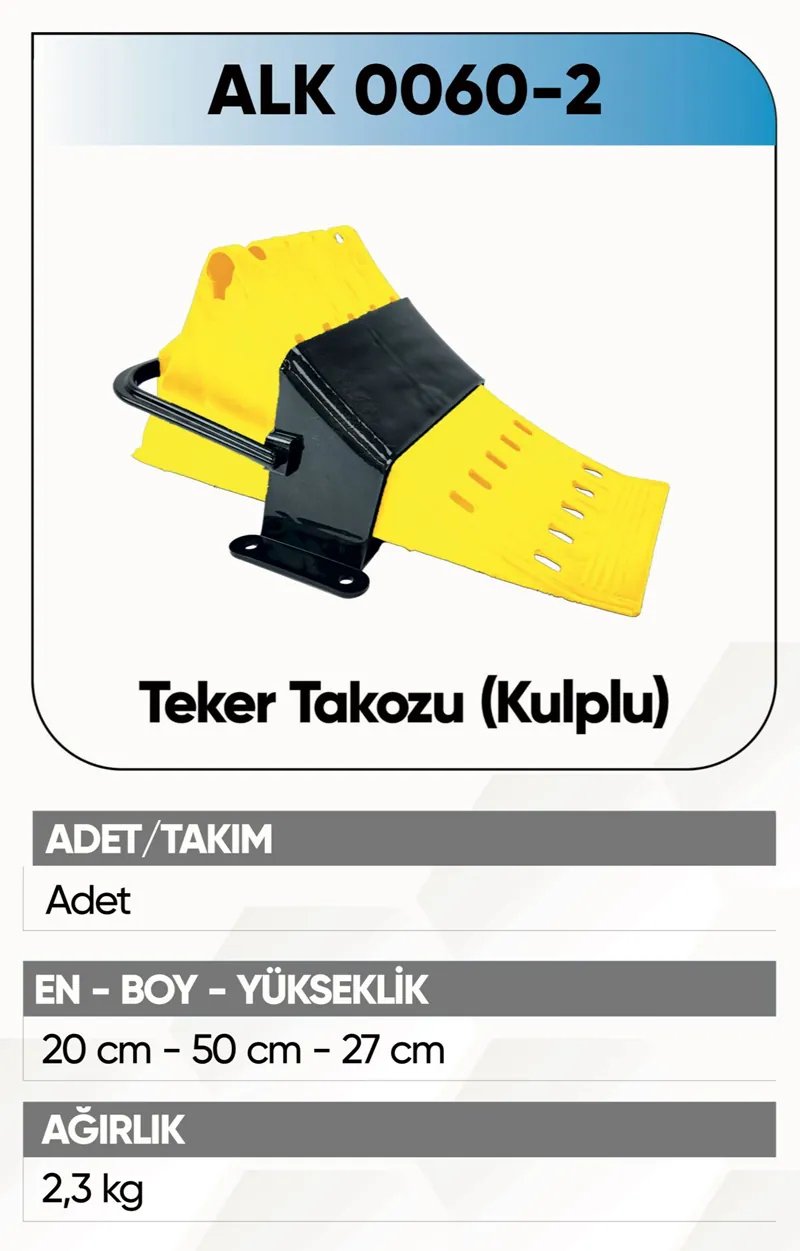 ALKOTEK DORSE TEKER TAKOZU KULPLU SARI B KALİTE