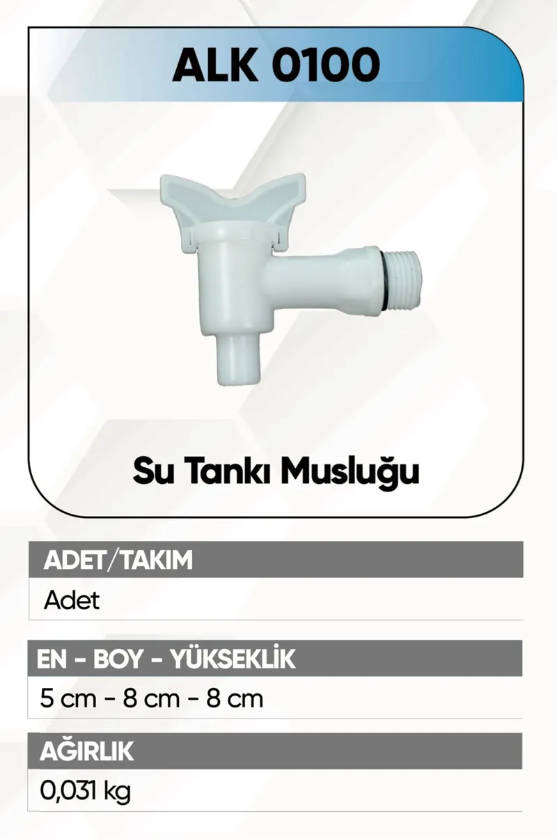 ALKOTEK DORSE SU TANKI MUSLUĞU İNCE DİŞ