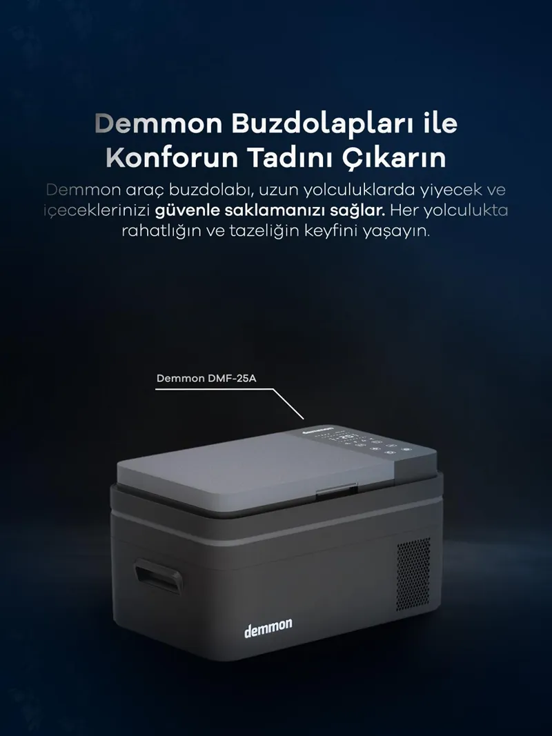 DEMMON ARAÇ İÇİ BUZDOLABI 25 LT 12/24/ 220 ADAPTÖRLÜ