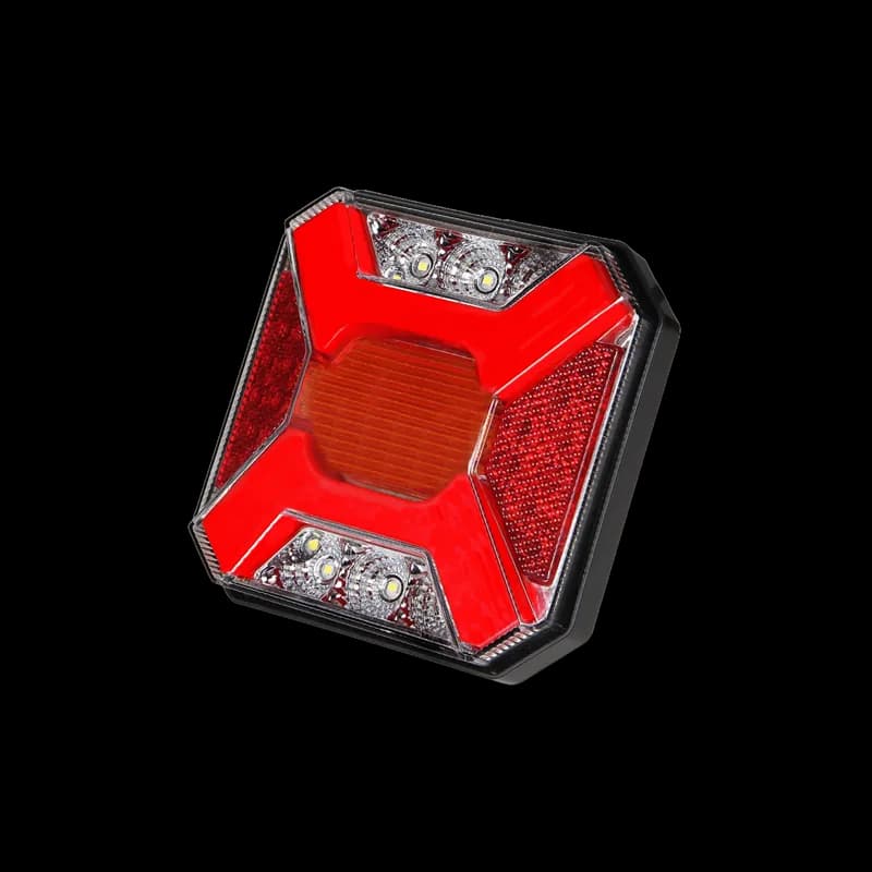 LEDLİ LEDLİ HAMBURGER STOP KARE 4 FONSİYONLU 12-24 VOLT