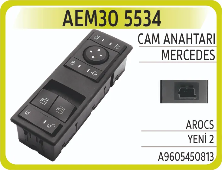 AEM MERCEDES AROCS CAM KALDIRMA ANAHTARI YENİ 2