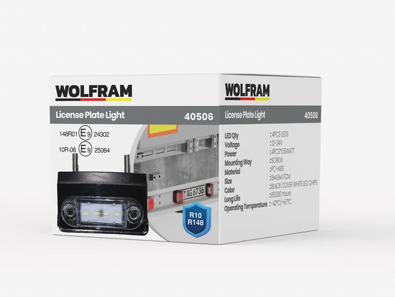 WOLFRAM PLAKA LAMBASI LEDLİ 12/24W E BELGELİ SİYAH