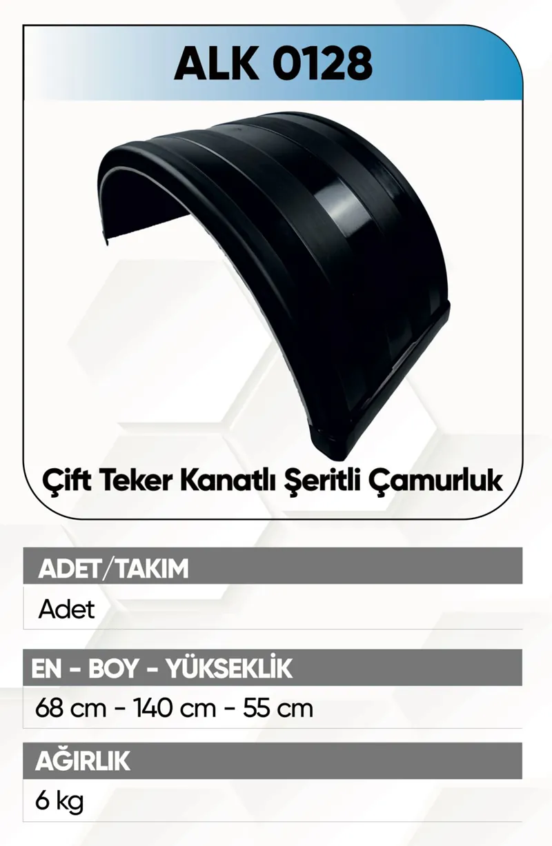 ALKOTEK DORSE ÇİFT TEKER KANALLI ŞERİTLİ ÇAMURLUK
