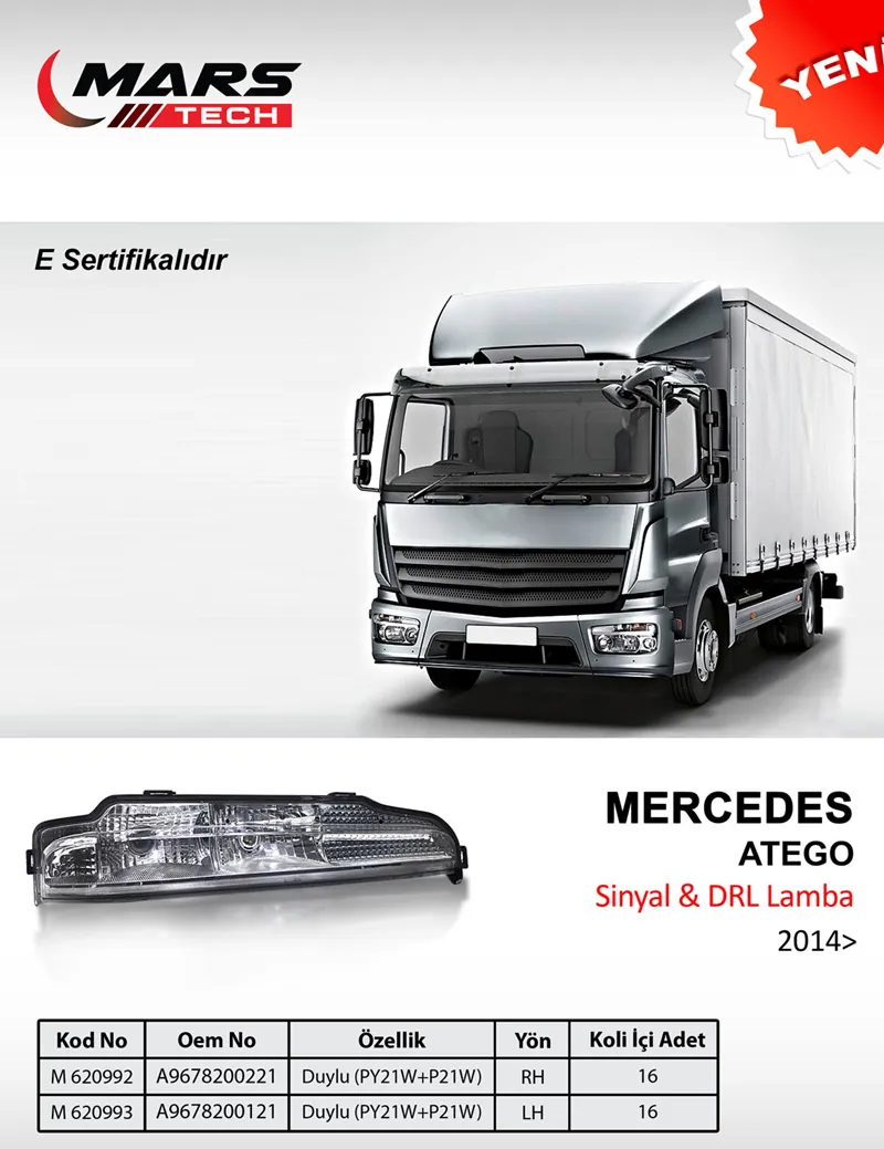 MARS ATEGO YENİ MODEL FAR ÜSTÜ SİNYAL SAĞ